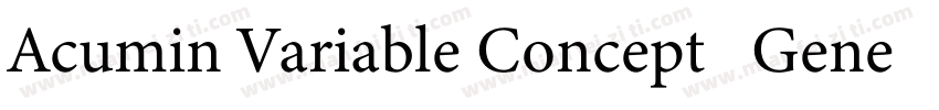 Acumin Variable Concept   General字体转换